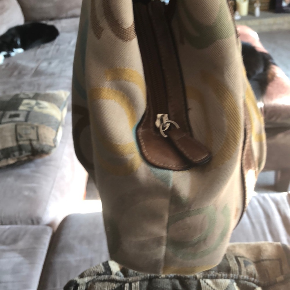 Cream colored minicci bag with brown straps - Picture 4 of 6